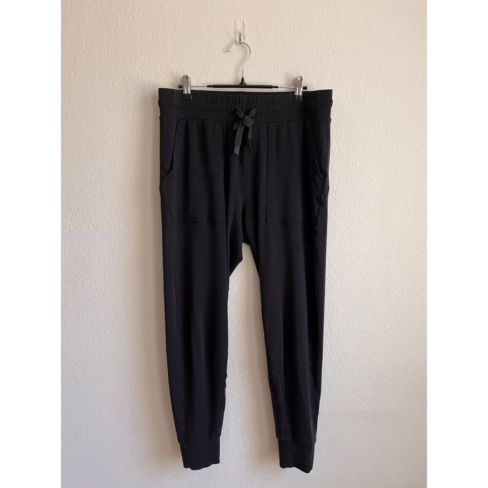Branwyn Women's Merino Wool Joggers in Black Size LARGE